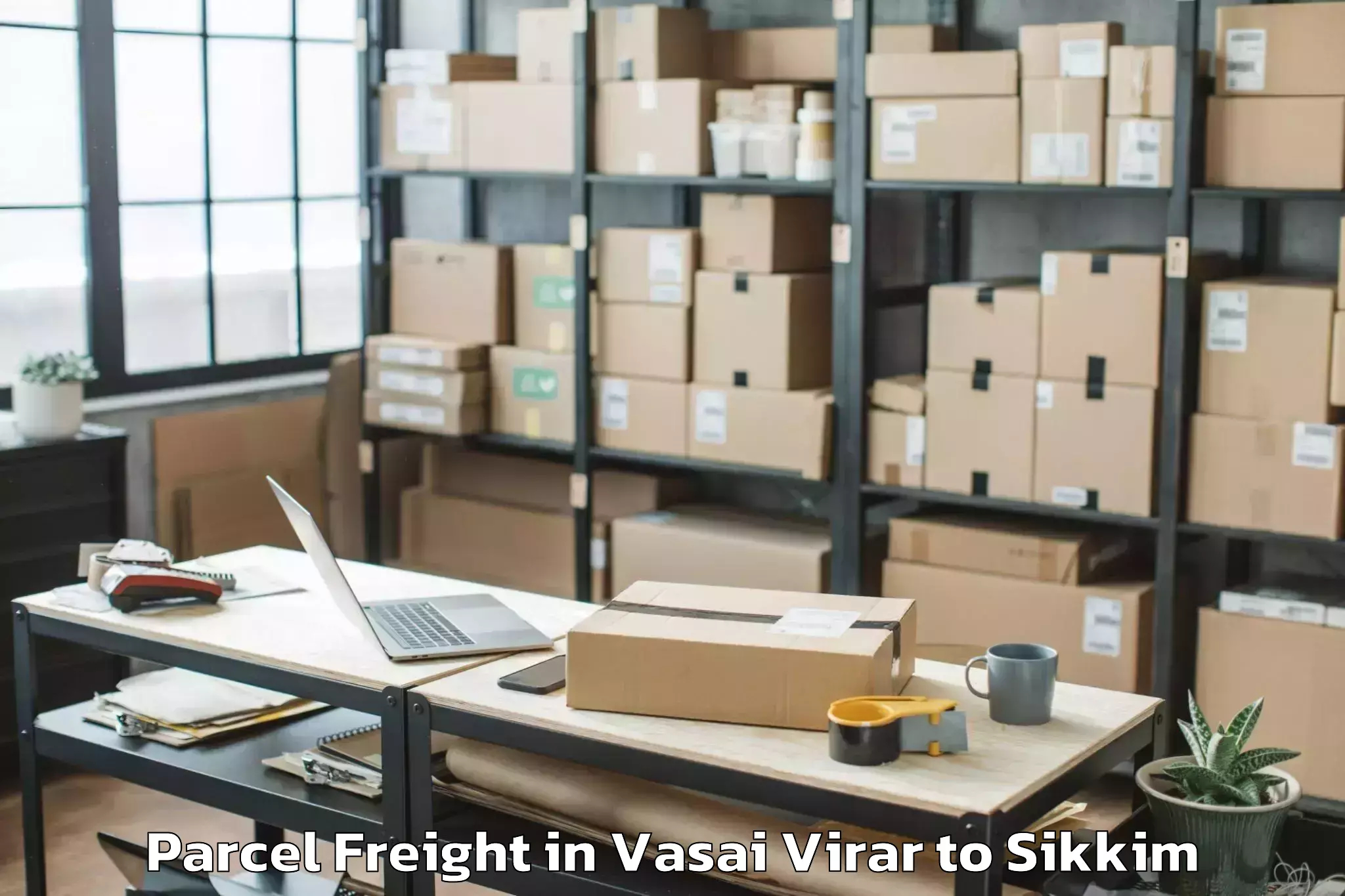 Easy Vasai Virar to Mangan Parcel Freight Booking